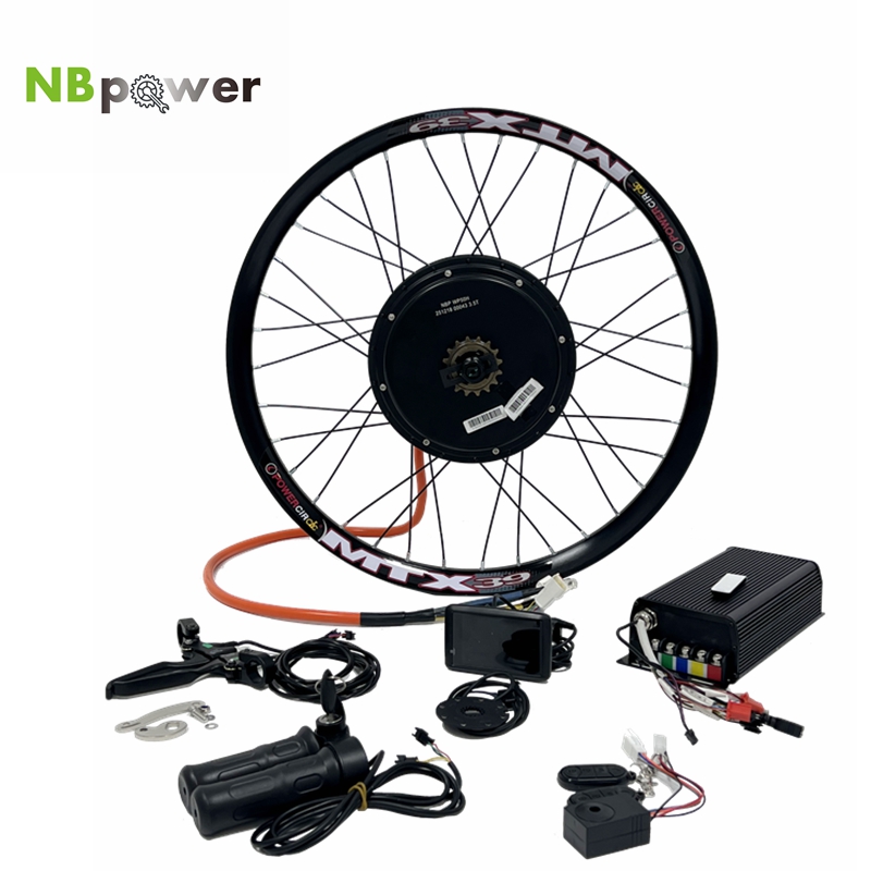 5000W Hub Motor Kit 72V - QS205 50H 5000W V3電動自転車150mmドロップアウトモーター変換キット（Sabvotonプログラマブルコントローラー、UKC1+ディスプレイ付き）