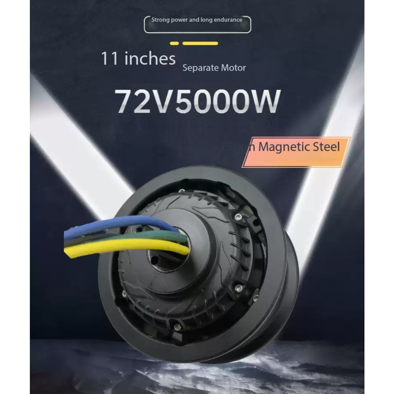 5000W Hub Motor Kit 72V - 11インチ 72V 5000W スプリットハブモーター 75マグネットスチール製 高速電動スクーターモーター