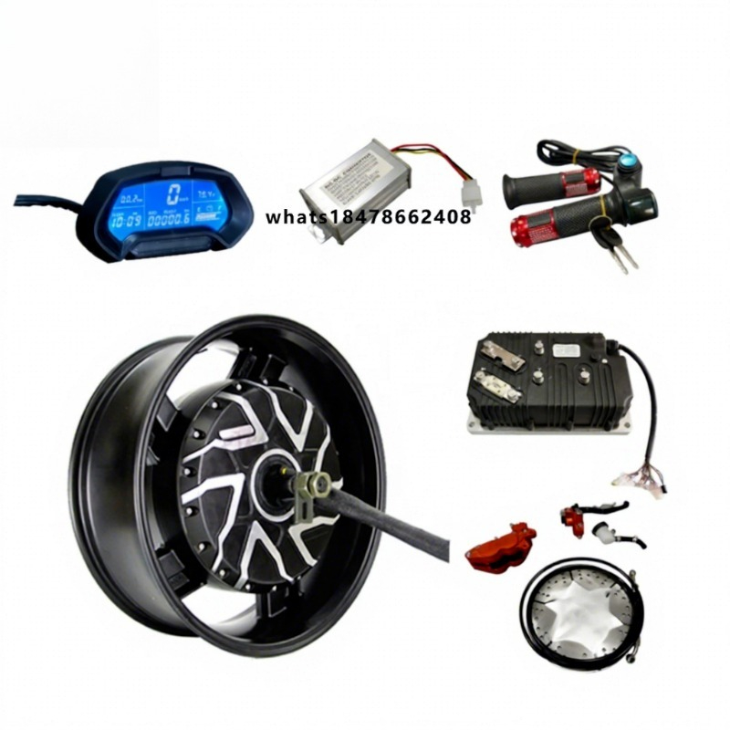 12000W Electric Motorcycle Hub Motor - 最強力12000WダブルアクスルQSモーター17×6.0インチホイールハブIP54防水電動バイク Kelly QSKLS72601