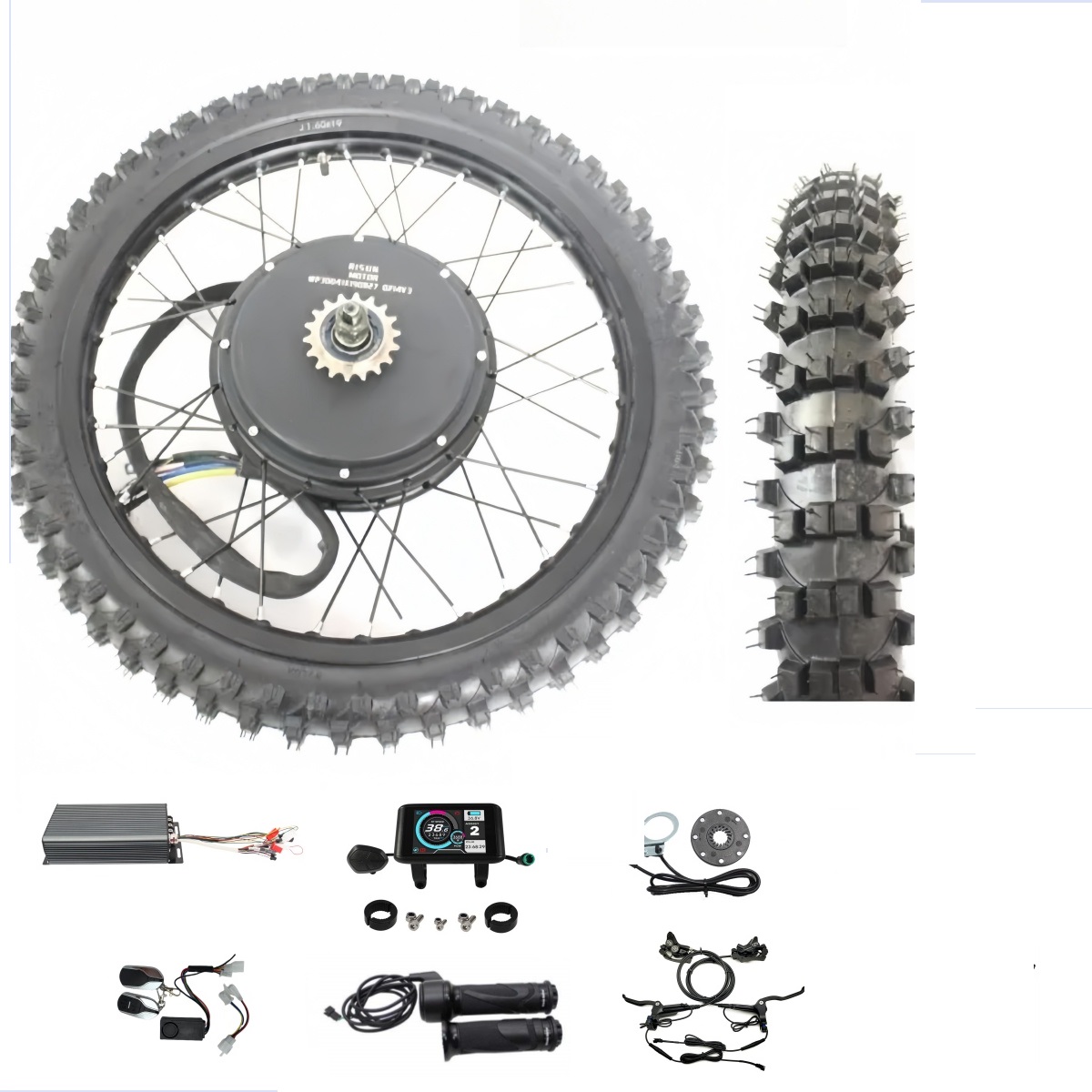 72V 8000W Brushless Hub Motor - 電動自転車 48V-72V 3000-8000W 17インチ 18インチ 19インチ