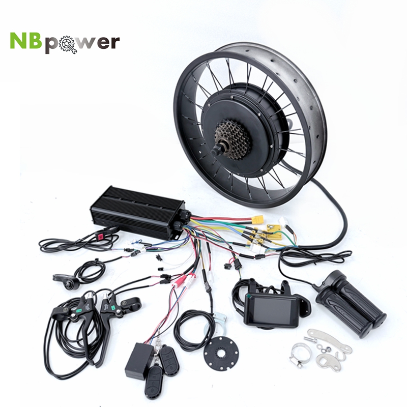 5000W Hub Motor Kit 72V - NBpower 72V 5000W 70-90km/h BLDCハブモーター ファットスノーバイクコンバージョンキット