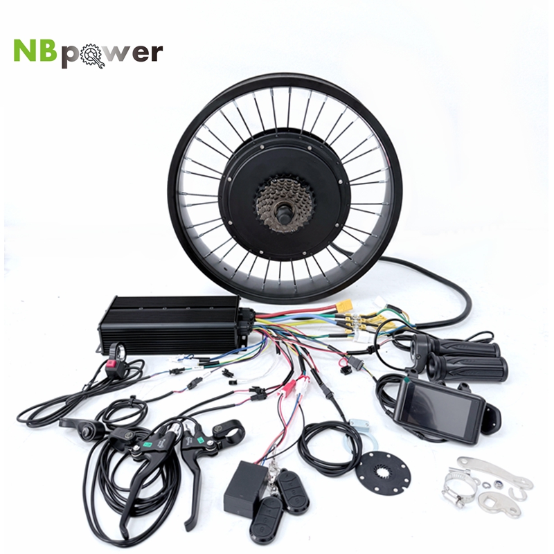5000W Hub Motor Kit 72V - NBpower 170/190mmドロップアウト 48-72V 5000W BLDCハブモーター ファットバイク/スノーバイク変換キット
