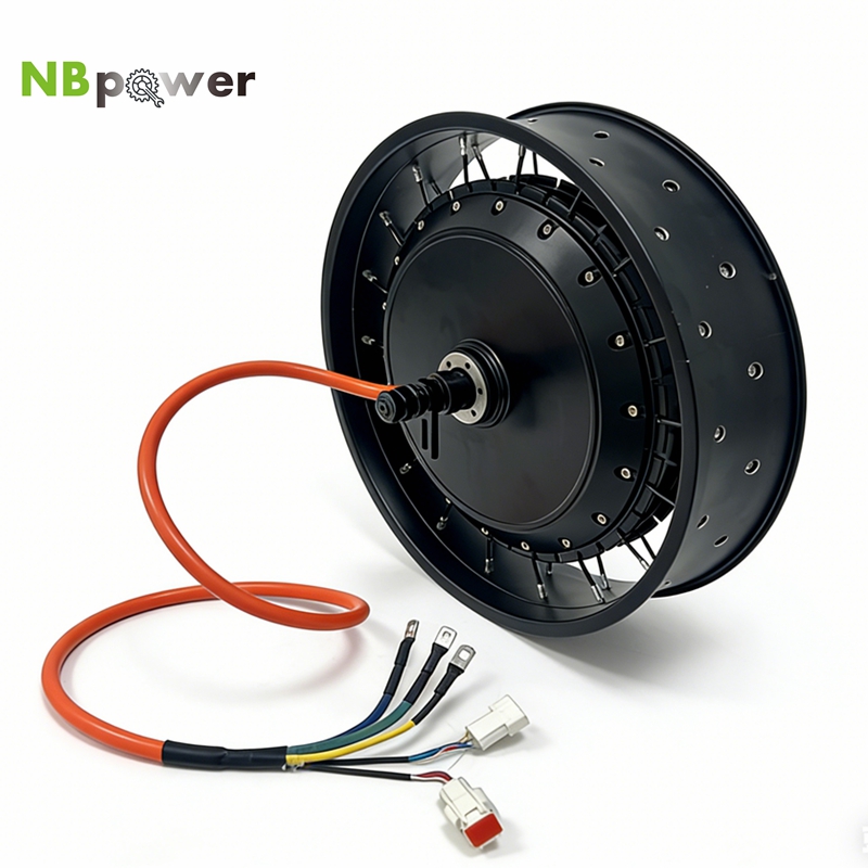 72V 8000W Brushless Hub Motor - NBpower/QS 273 40H 48-96V 定格 72V