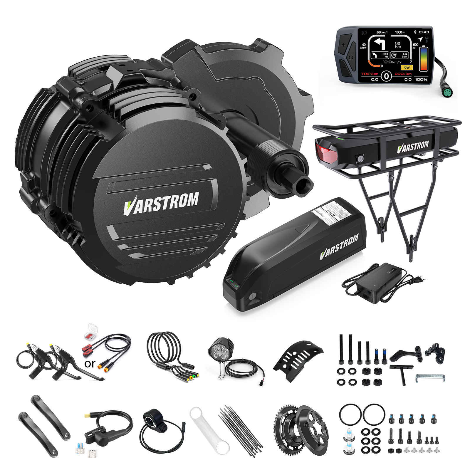 Torque Sensor Mid Drive Motor Kit - [米国在庫] Varstrom 48V500W 750W ミッドドライブモーターキット Tongsheng