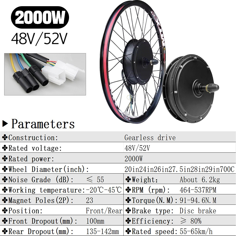新型アップグレード電動自転車変換キットMTX39電動自転車モ - 5000W Hub Motor Kit 72V のレビューと価格