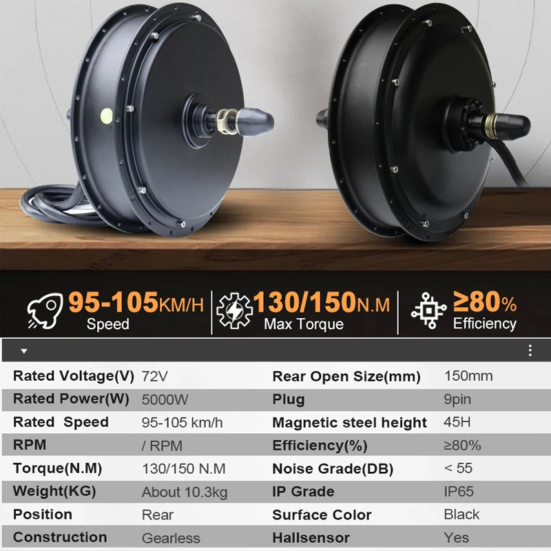 新型MTX39 72V 5000W電動自転車変換キット モー - 5000W Hub Motor Kit 72V のレビューと価格