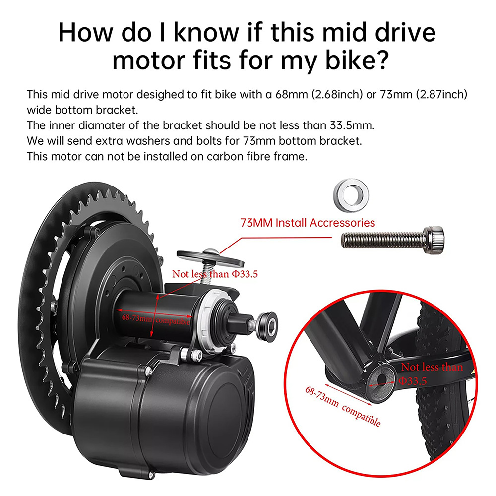 TongSheng TSDZ2B 36V 250W 350W - Torque Sensor Mid Drive Motor Kit のレビューと価格