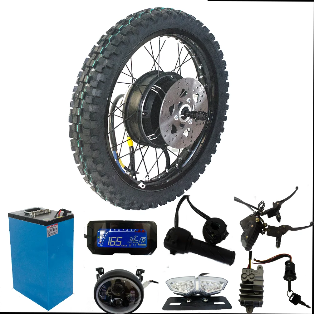 新型電動変換キット 72v 12000w 6000w 電動バ - 12000W Electric Motorcycle Hub Motor のレビューと価格