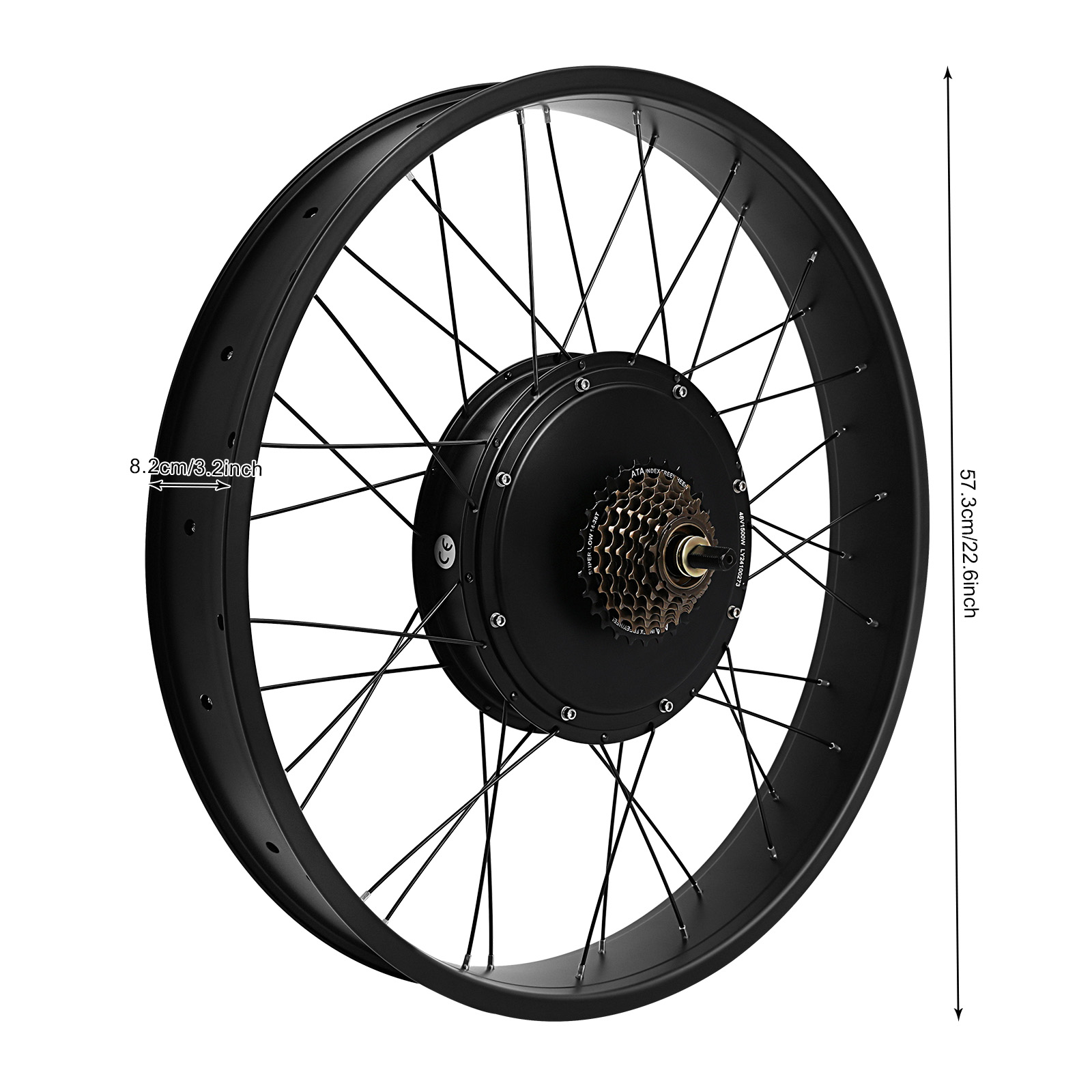 26インチ電動自転車変換キット リア48V 1500Wファッ - Fat Tire Electric Bike Conversion Kit 1500W のレビューと価格