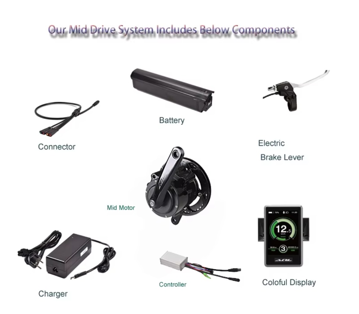 トルクセンサー付き電動自転車ミッドドライブモーター電動自転車 - Torque Sensor Mid Drive Motor Kit のレビューと価格