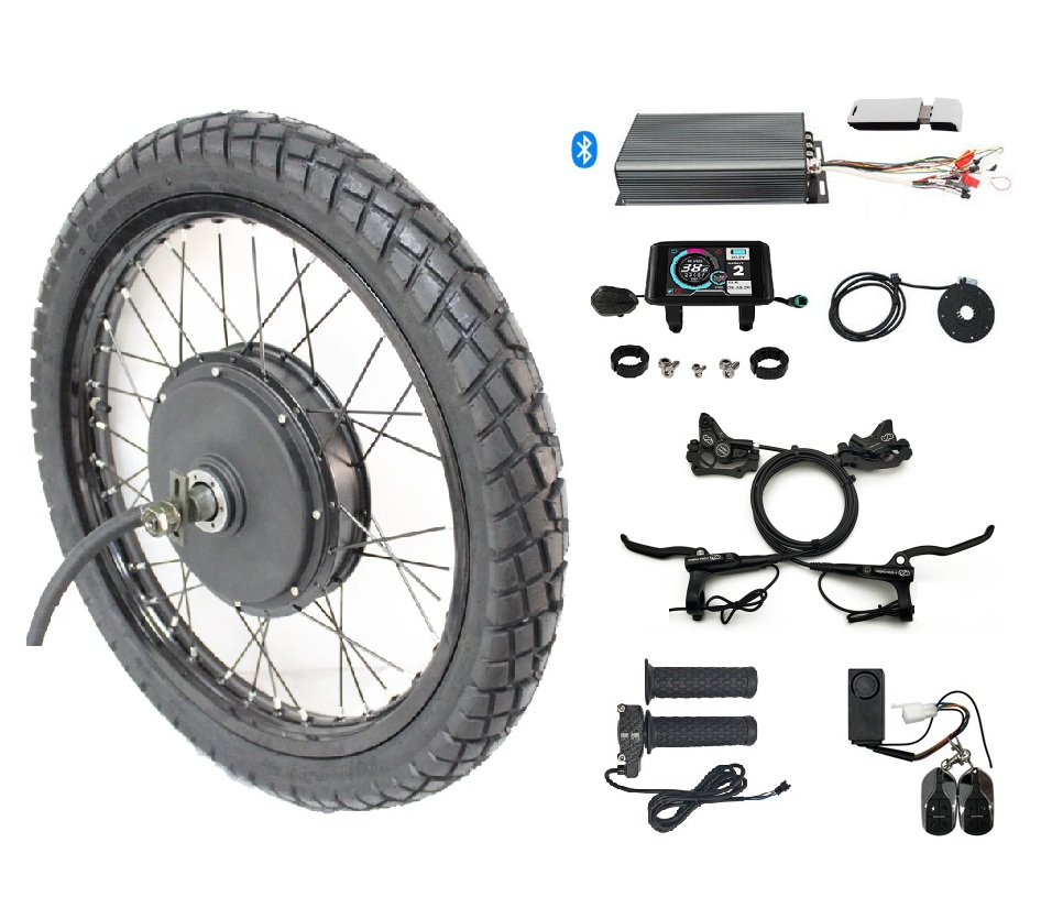 48V-72V 100A 5000W バイクリム後輪電動自転 - 5000W Hub Motor Kit 72V のレビューと価格