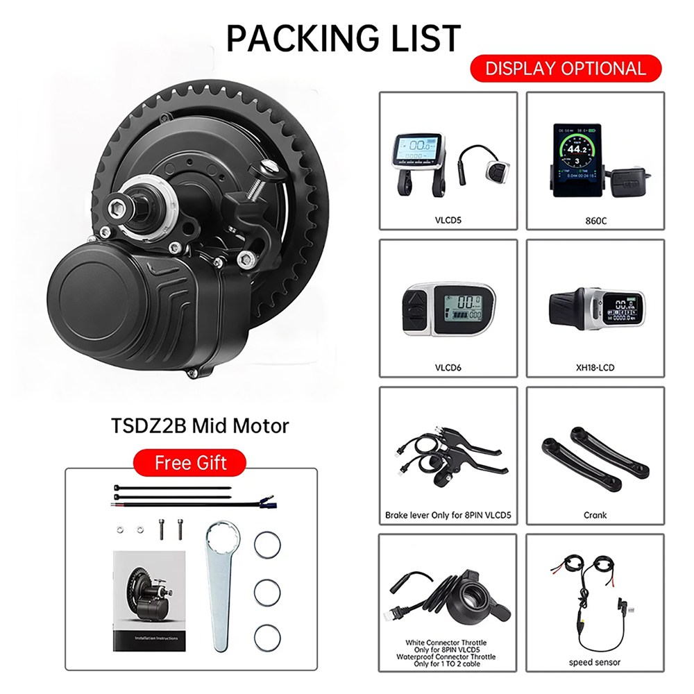Tongsheng-電動自転車用の高速トルクセンサー,変換キ - Torque Sensor Mid Drive Motor Kit のレビューと価格