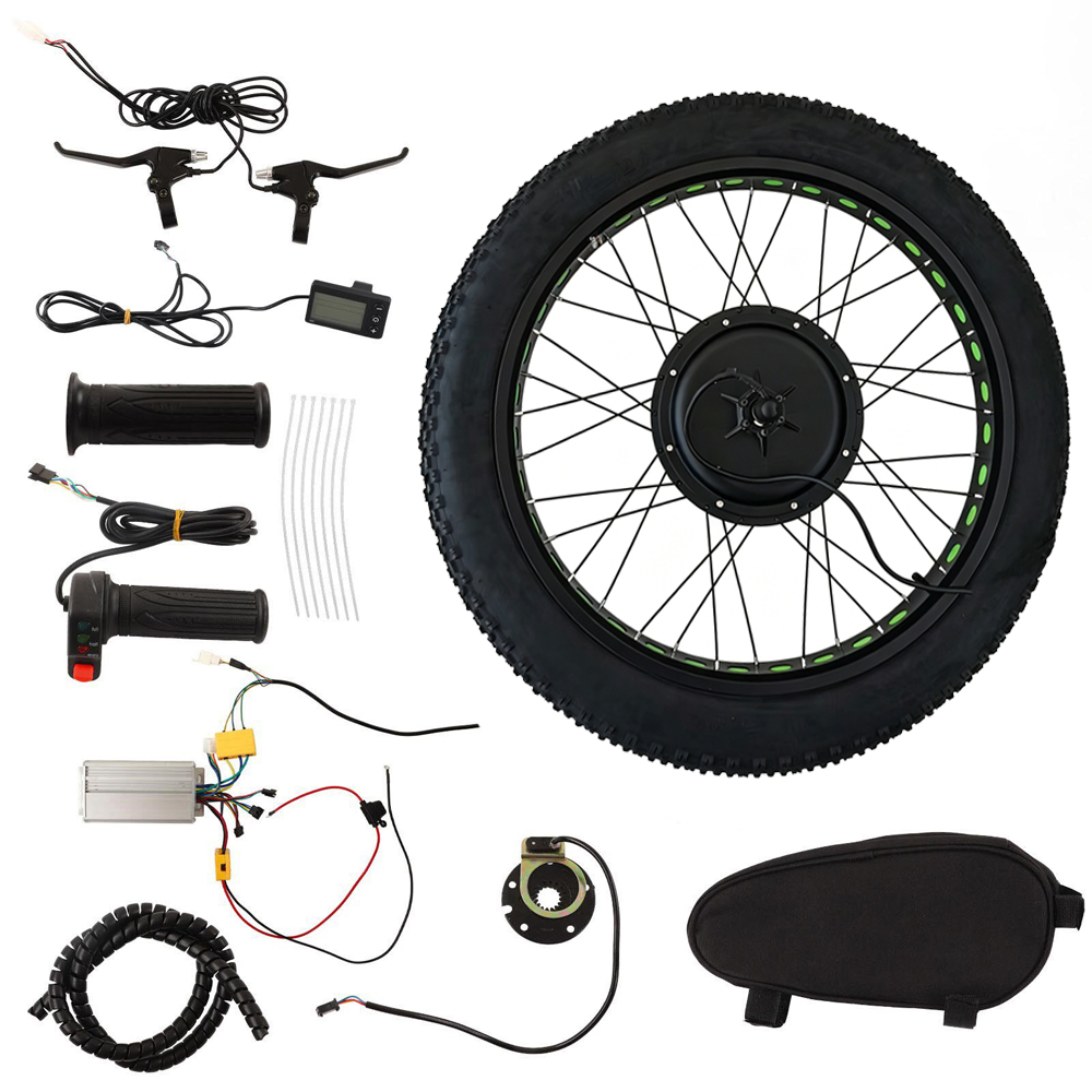 48V 1500W電動自転車前輪変換キット、電動自転車ファッ - Fat Tire Electric Bike Conversion Kit 1500W のレビューと価格
