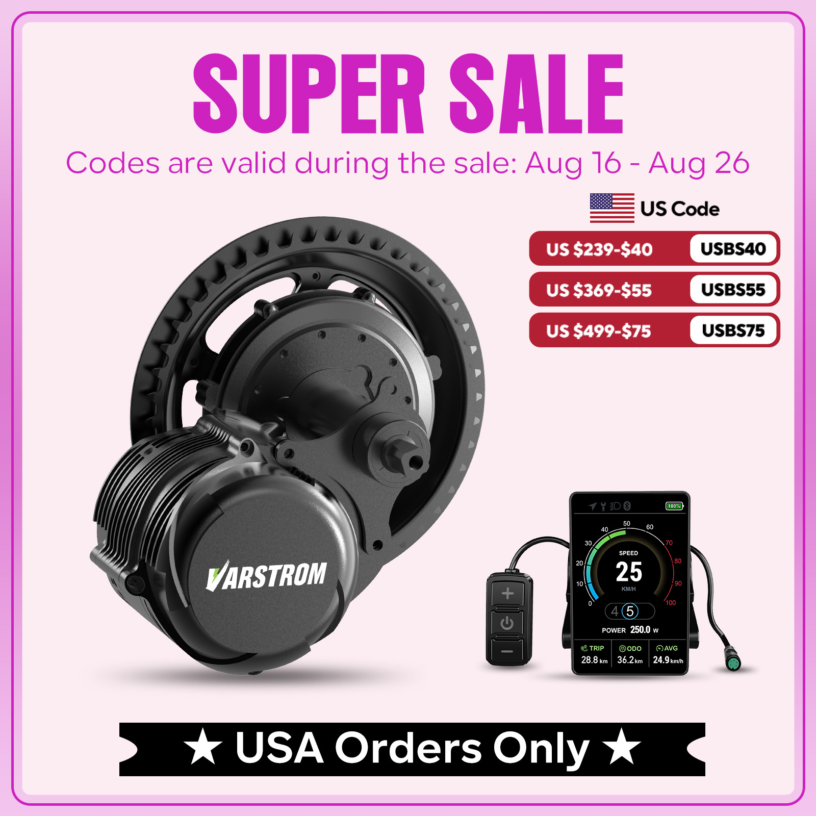 【米国在庫】Varstrom & Tongsheng Z8  - Torque Sensor Mid Drive Motor Kit のレビューと価格